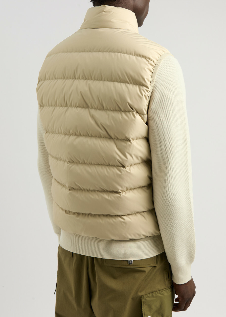 Moncler Contrin Quilted Shell Gilet Cream