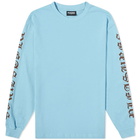 PLEASURES Men's Long Sleeve Old E Heavyweight T-Shirt in Blue