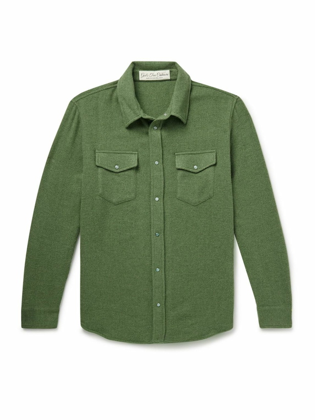 Photo: God's True Cashmere - Cashmere Shirt - Green