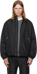 Jil Sander Black Taffeta Padded Blouson Jacket