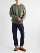 Hartford - Garment-Dyed Cotton-Jersey Sweatshirt - Green