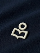Isabel Marant - Afko Logo-Embroidered Cotton-Piqué Polo Shirt - Blue