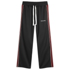 Cole Buxton Men's Contrast Tape Track Pant in Black/Red