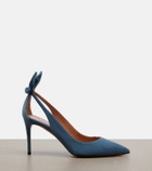 Aquazzura Bow Tie suede pumps