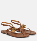 Gucci Double G leather sandals