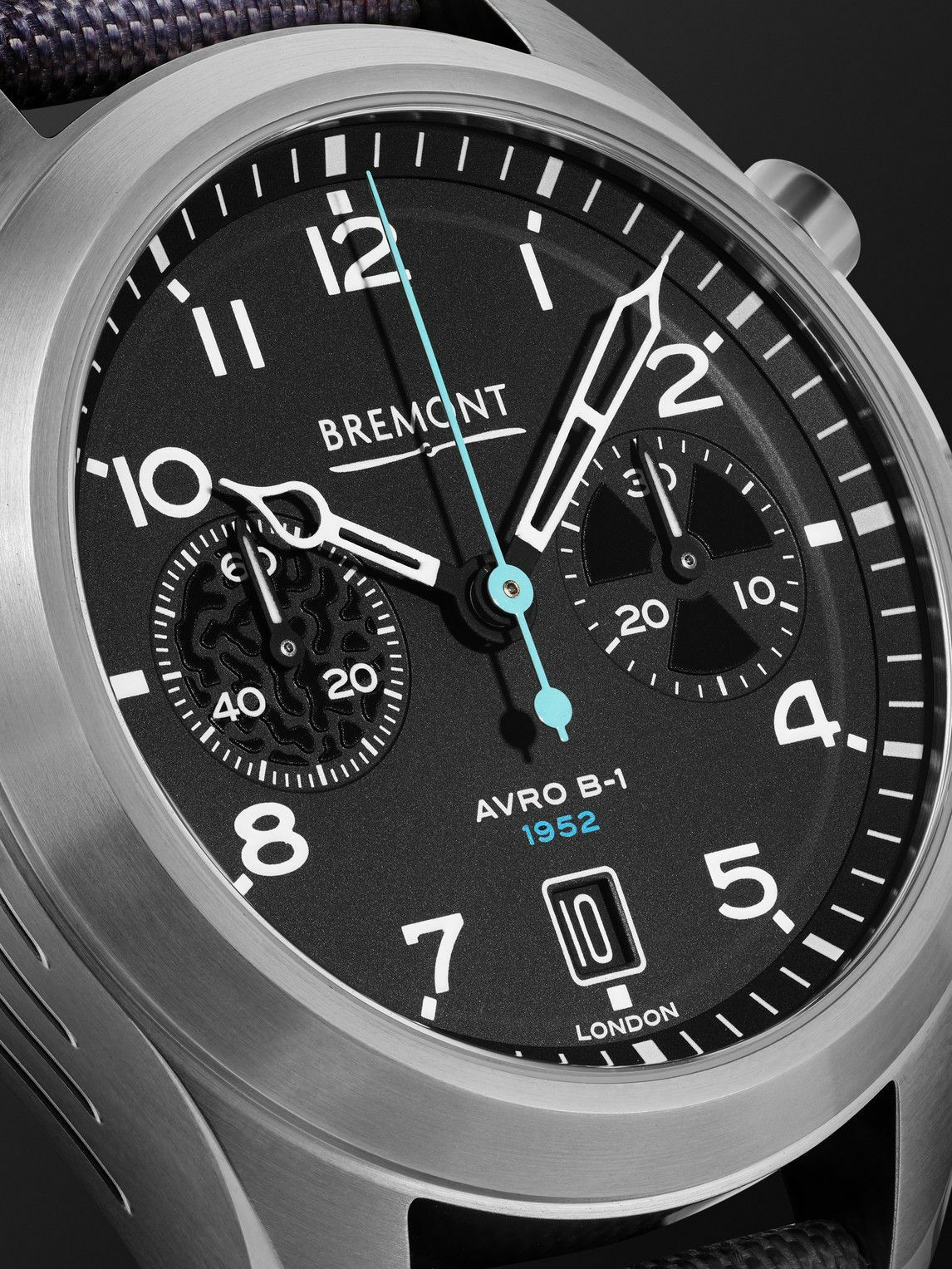 Bremont - Vulcan Limited Edition Automatic Chronograph 42mm Stainless Steel and Sailcloth Watch, Ref. No. VULCAN-R-S
