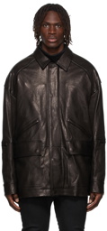 Juun.J Black Safari Leather Jacket