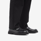 VINNY'S Men's Richee Lug Sole Penny Loafer in Black Crust Leather