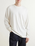 A.PRESSE - Cotton and Cashmere-Blend T-Shirt - White