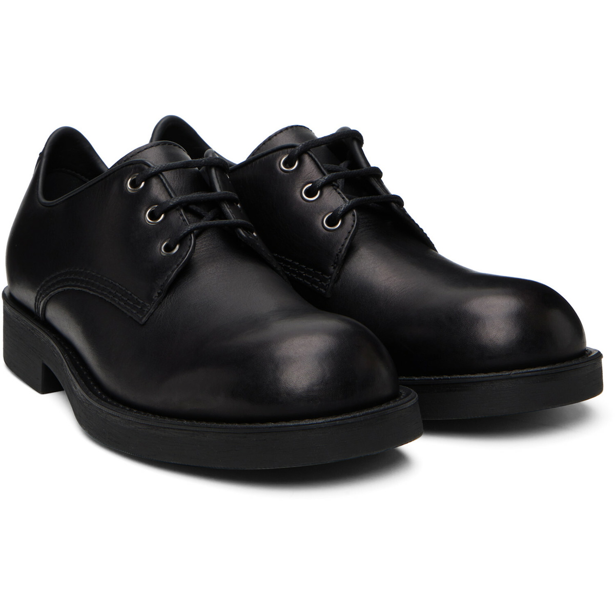 MM6 Maison Margiela Black Lace-Up Derbys