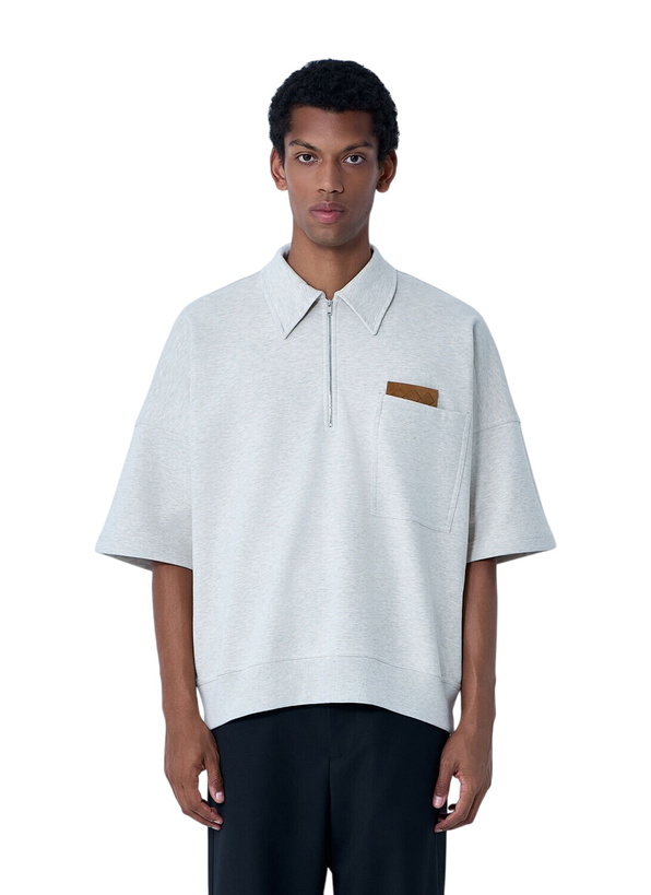 Photo: Bottega Veneta Double Cotton Melange Polo