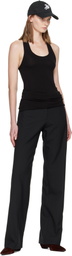 AARON ESH Black One Seam Trousers