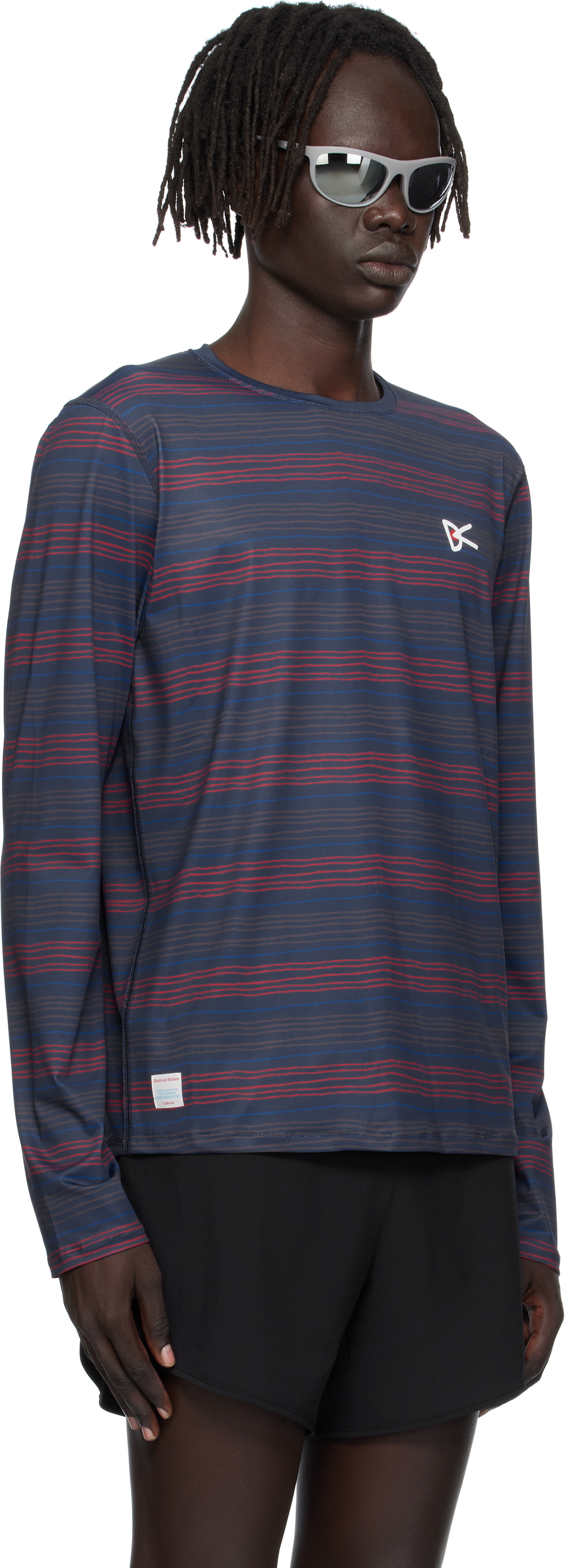 District Vision Navy Lightweight Long Sleeve Graphic T-shirt