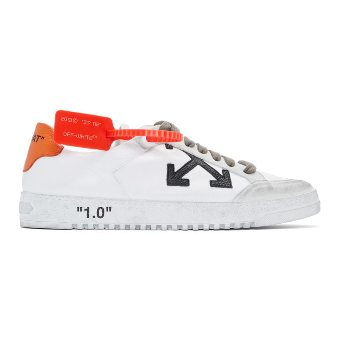Photo: Off-White White and Orange 2.0 Low Sneakers