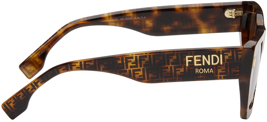【関税込み】Fendi ブラウン 'Fendi Roma' サングラス Fendi Brown Fendi Roma Sunglasses Fendi