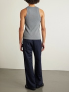 AGOLDE - Viggo Ribbed Stretch Organic Cotton and TENCEL™ Lyocell-Blend Tank Top - Gray