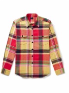 Noah - Checked Brushed Cotton-Flannel Shirt - Red