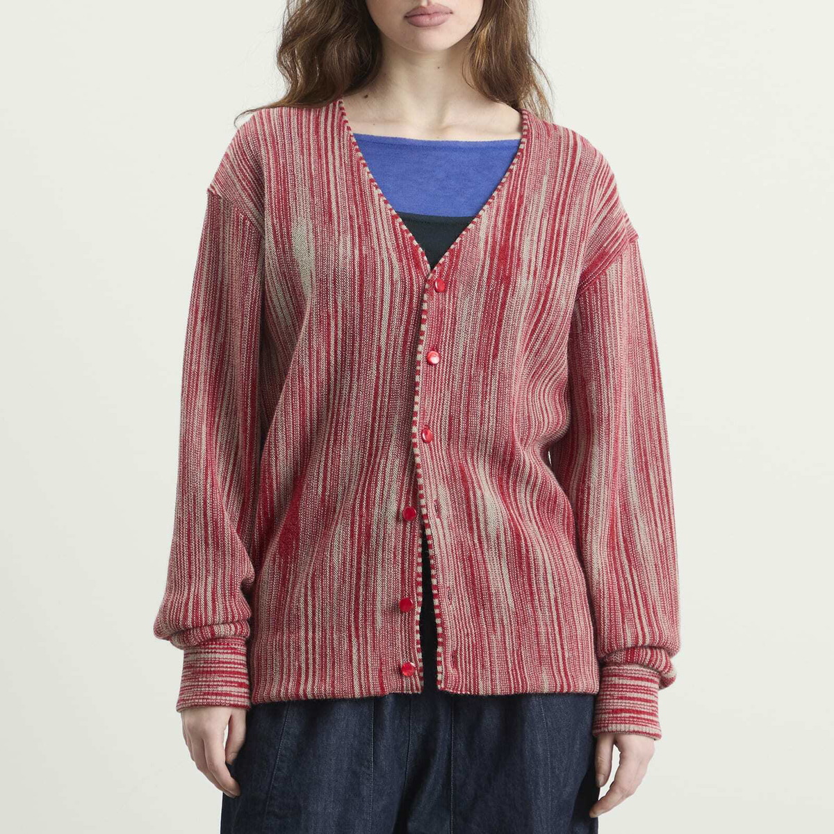 Needles Women's Knit Cardigan in Red