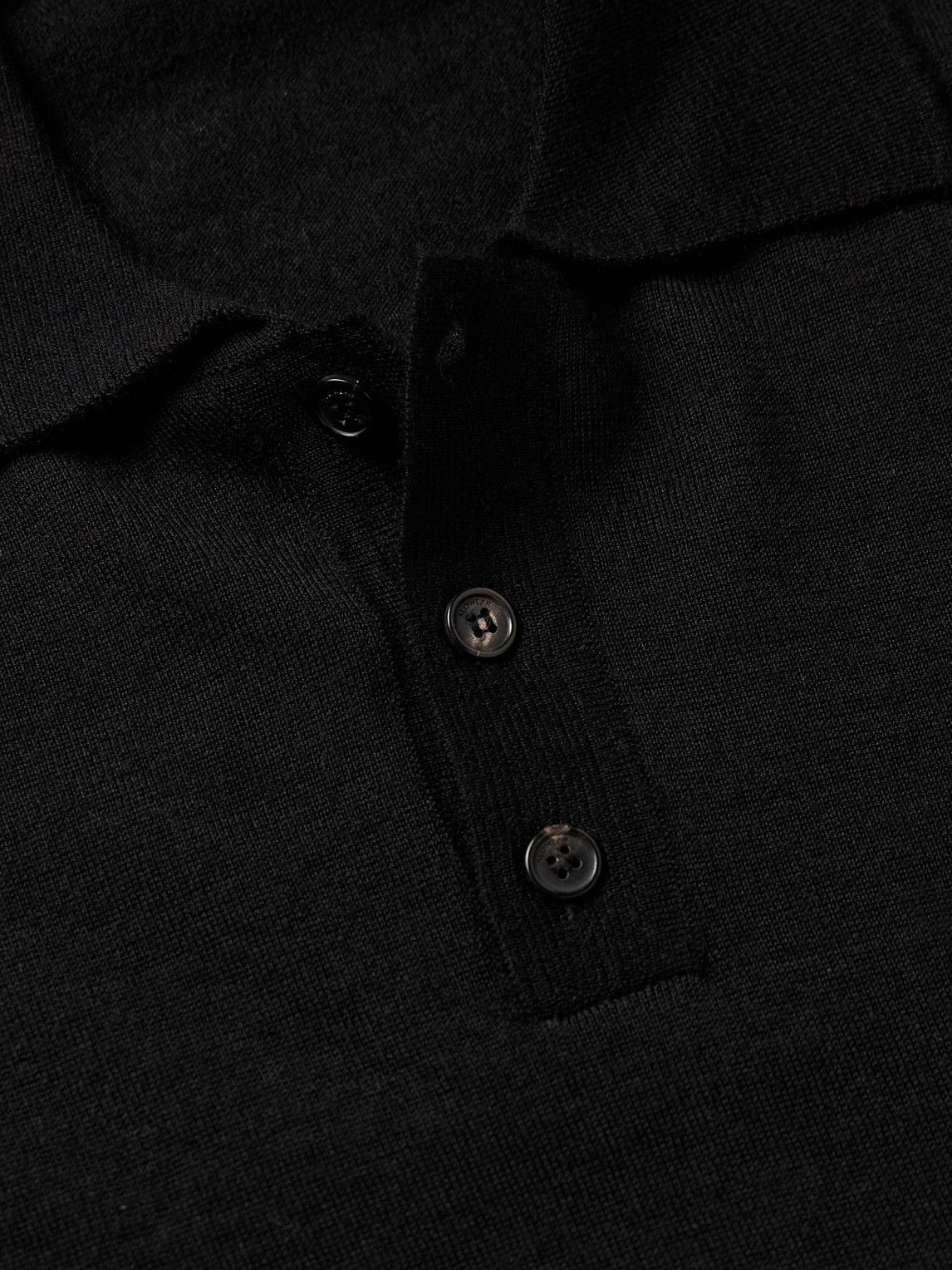 Incotex - Incotex Zanone Slim-Fit Cashmere and Silk-Blend Polo Shirt - Black