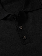 Incotex - Incotex Zanone Slim-Fit Cashmere and Silk-Blend Polo Shirt - Black