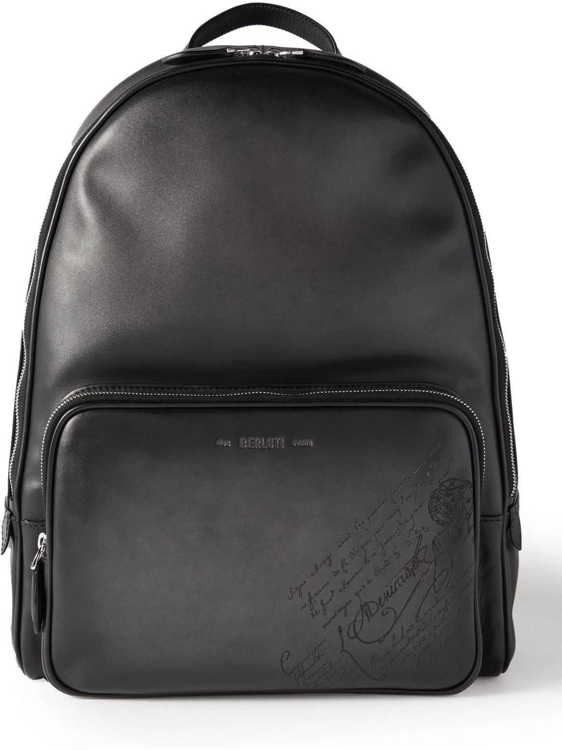 Photo: Berluti - Scritto Logo-Debossed Leather Backpack
