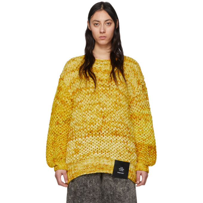 Photo: S.R. STUDIO. LA. CA. Yellow Hand-Knit Honeycomb Sweater