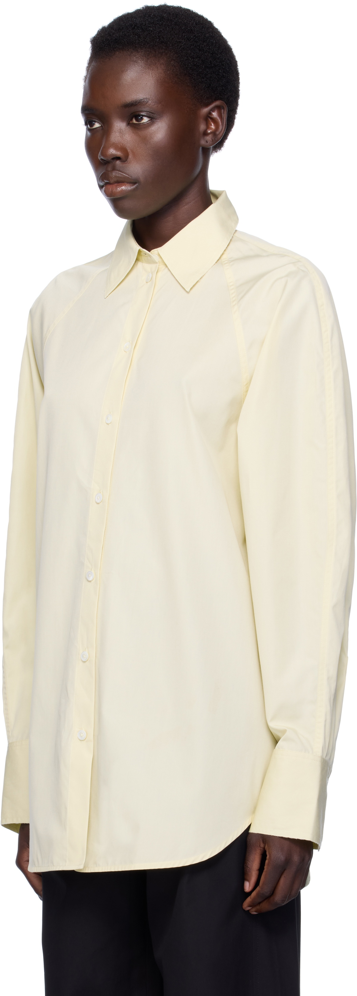 TOTEME 長袖シャツ イエロー TOTEME Yellow Raw Raglan Shirt Toteme
