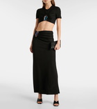 Christopher Esber Moodstone ruched crop top