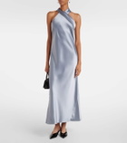 Galvan Cropped Pandora satin midi dress