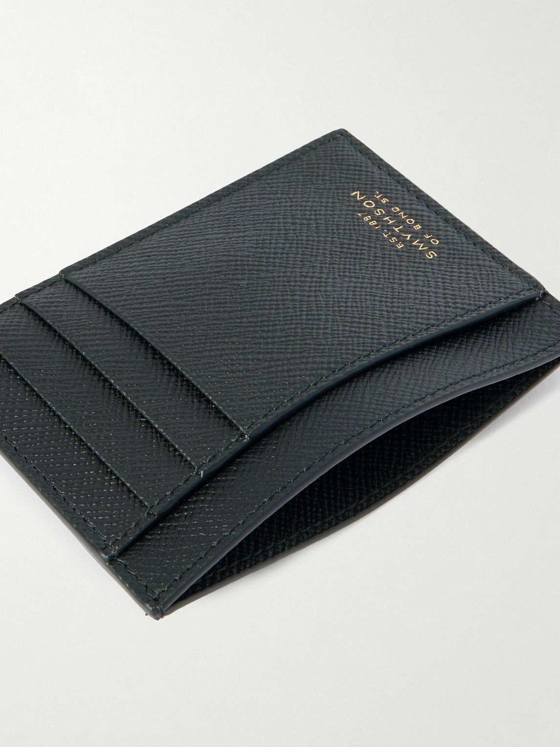 SMYTHSON - Panama Cross-Grain Leather Cardholder