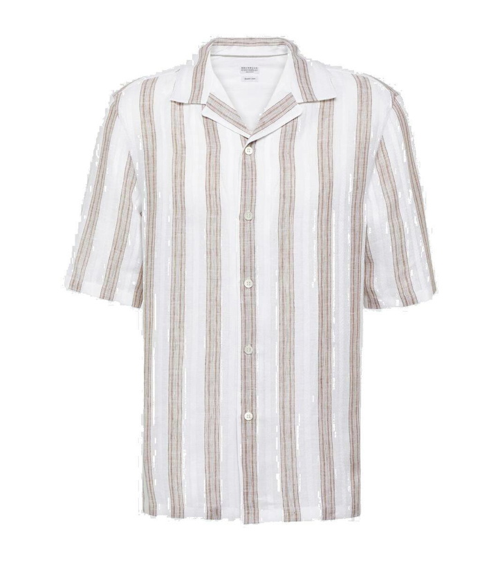 Photo: Brunello Cucinelli Striped linen shirt