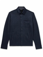 Herno - Slim-Fit Jersey Overshirt - Blue