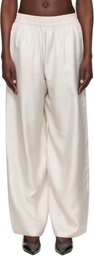 LISA YANG Off-White Wide-Leg Lounge Pants