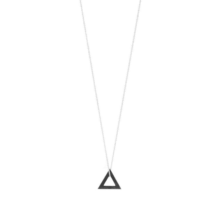 Photo: Le Gramme Oxidized Triangle Pendant Necklace