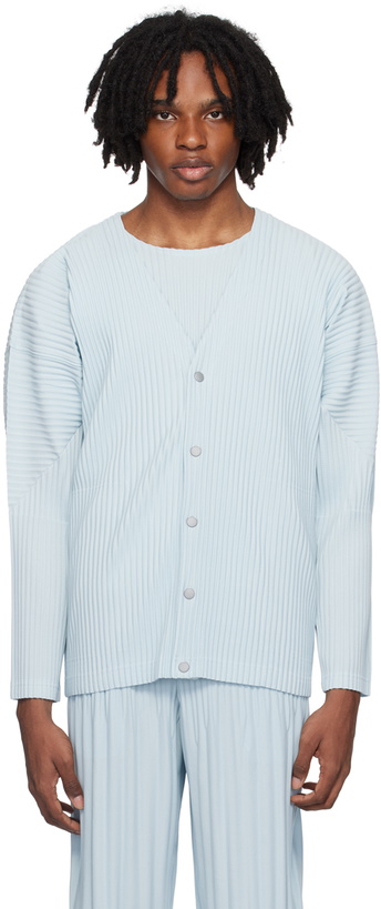 Photo: HOMME PLISSÉ ISSEY MIYAKE Blue Color Pleats Cardigan