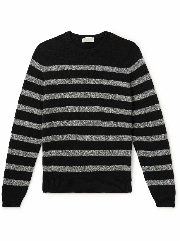 Photo: John Smedley - Johan Slim-Fit Recycled Cashmere and Merino Wool-Blend Sweater - Black