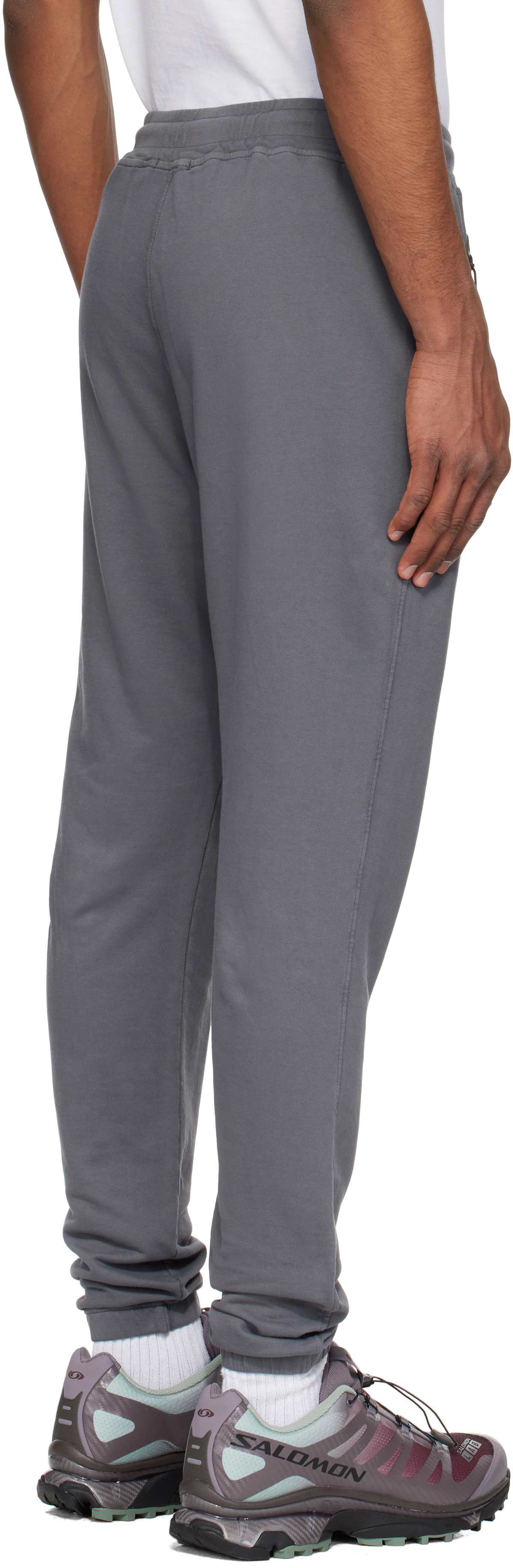 C.P. Company Gray Light Fleece Logo Sweatpants