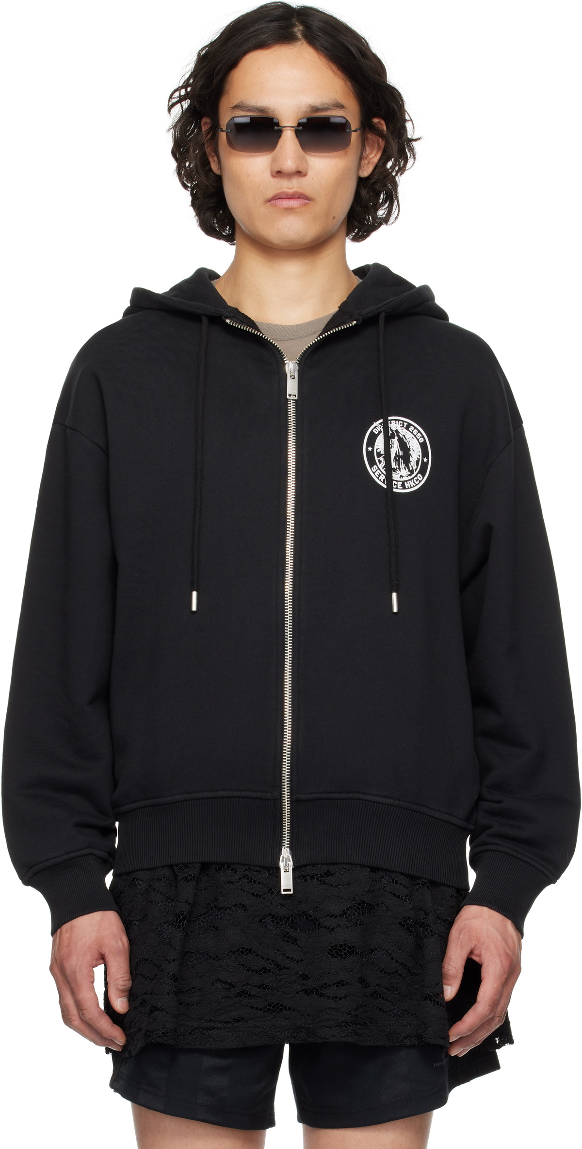 【関税込み】Han Kjobenhavn ブラック アートワーク フーディ Han Kjobenhavn Black Artwork Hoodie Han Kjobenhavn