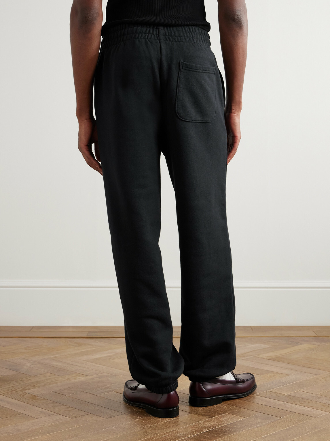 Aimé Leon Dore - Straight-Leg Logo-Print Cotton-Jersey Sweatpants - Black