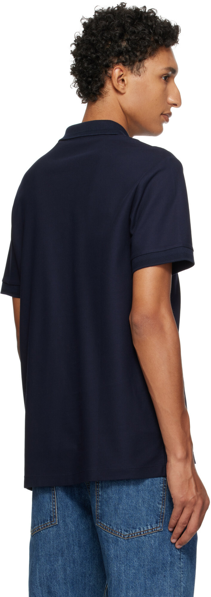 Burberry Navy Cotton Polo