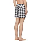 Solid and Striped Black and White Classic Gingham Swim Shorts