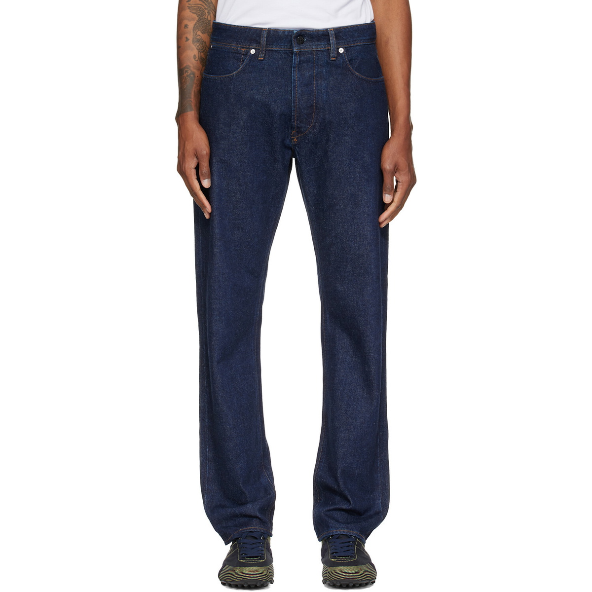 Stone Island Blue J100005 Indigo Denim-Rinsed Jeans
