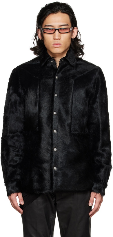 Photo: Rick Owens Black Outershirt Calf Hair Shirt