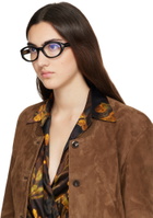 TOM FORD Black Oval Blue Block Glasses