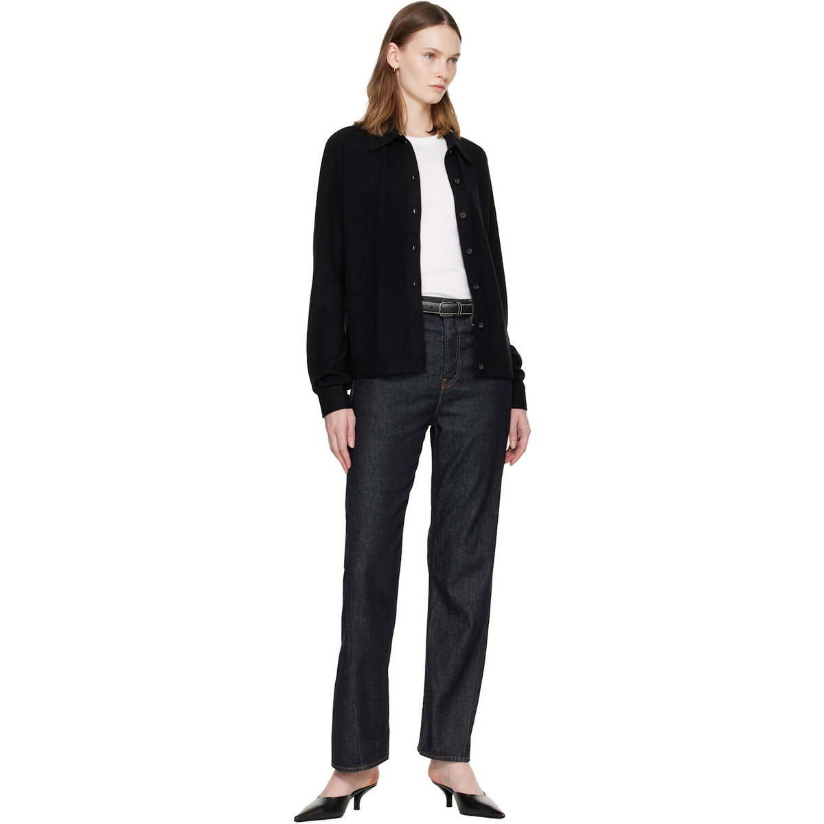TOTEME Blue Twisted Seam Full Length Jeans