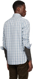RRL Blue & Off-White Check Shirt