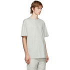 C2H4 Grey Crooked Panelled T-Shirt