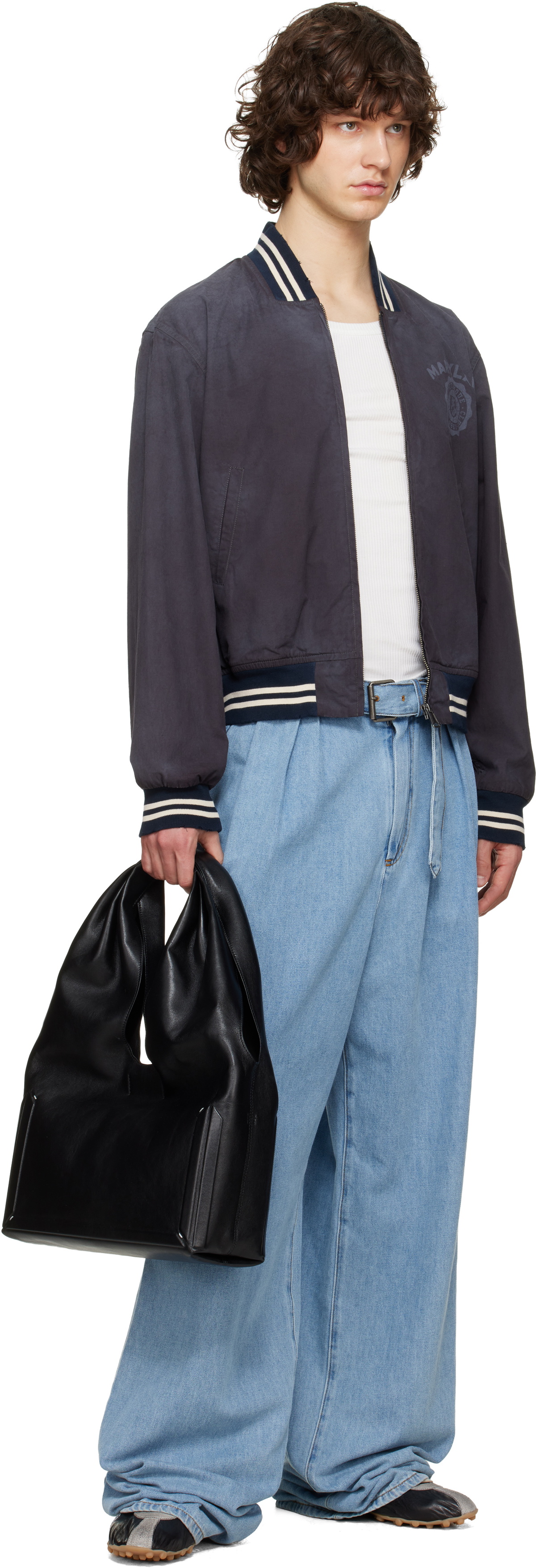 Maison Margiela Black Varsity Caban Jacket