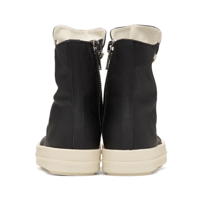 Rick Owens Drkshdw Black Waxed Vegan High-Top Sneakers Rick Owens