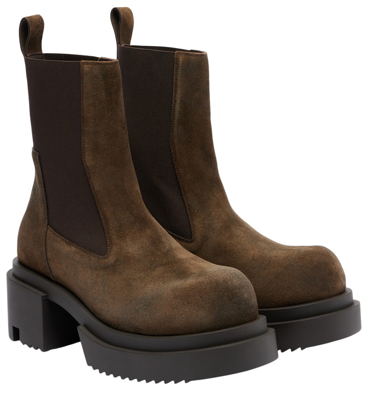 Photo: Rick Owens Beatle suede Chelsea boots